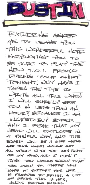 Sean's Note