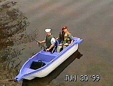 Bob arrived by boat