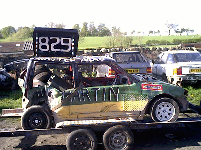Chrissy's metro&nbsp; after racing at Warton in the Junior bangers