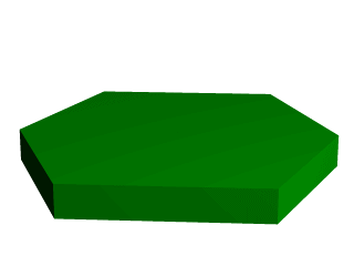 Un prisma hexagonal.
