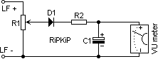 Het schakelschema van de VU-meter