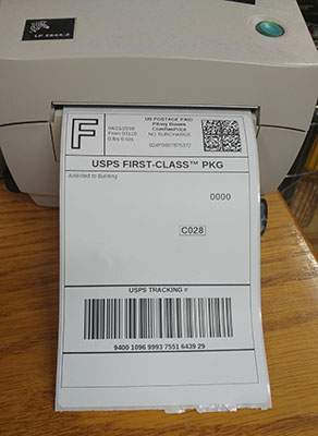 Shipping label
