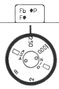 Alignment with shutter speed selector dial