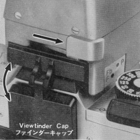 Body attachment lever and viewfinder cap