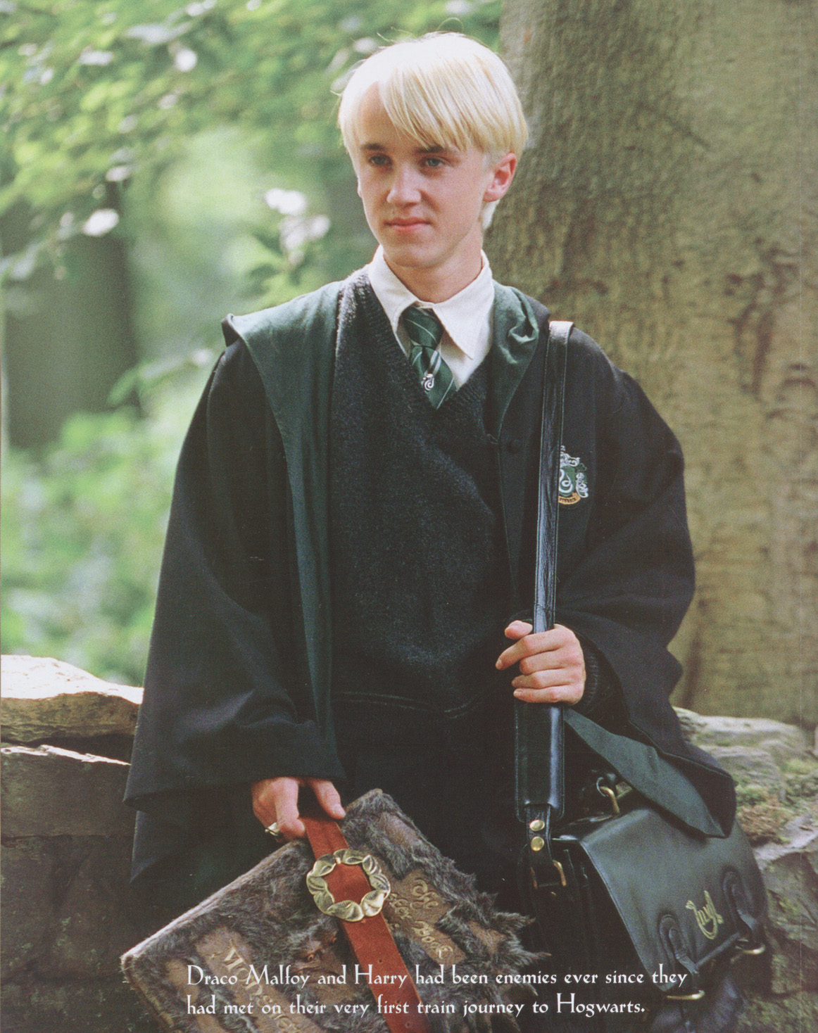 "Draco Malfoy and Harry had been enemies ever since they had met on their very first train journey to Hogwarts." Aww, he looks so cute!!