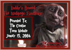 The Common Room Awards: Dobby's Award for Webpage Excellence