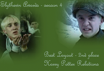 The Slytherin Awards: Best Layout 2nd Place