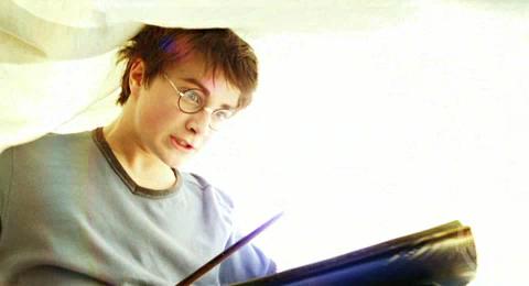 Bright flash...from his wand?