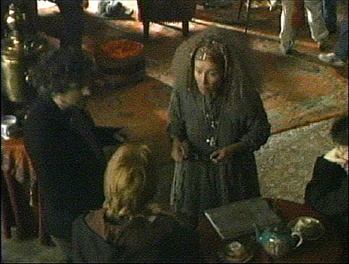 Professor Trelawney and Ron in Divination Class