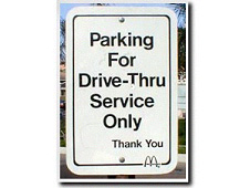 Drive thru parking