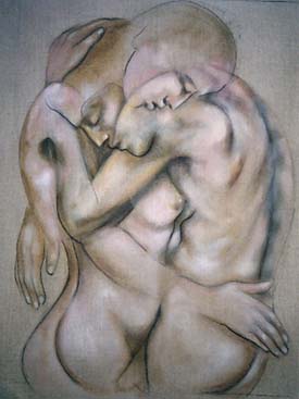Eros - Pintura em �leo sobre tela de Maria Amaral