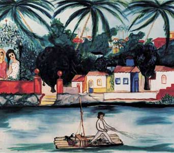 Jangadeiro, pintura de C�cero Dias