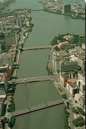 Vista a�rea da cidade de Recife, em Pernambuco, Brasil