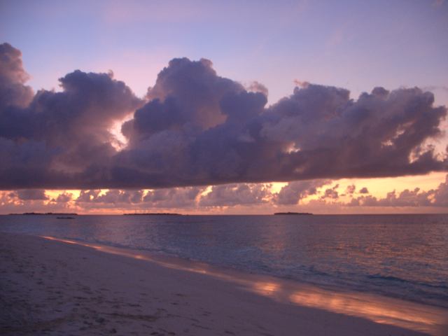 sunset after a thunderstorm, colouful sky