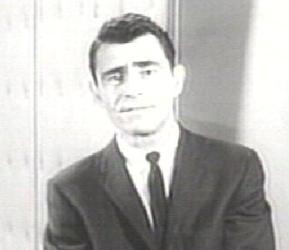 Rod Serling hosting The Twilight Zone