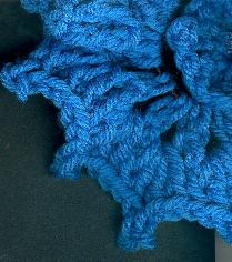 Blue Picot Scrunchy