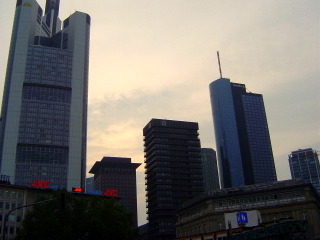 the Frankfurt skyline