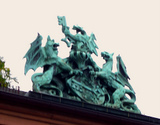 crest on top of the museum