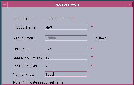 Product Form