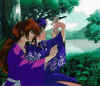 A cute pic of Kenshin and Kaoru