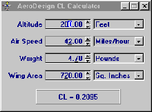 Coefficient of Lift Calculator