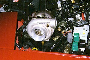 Turbo bolted to collectors