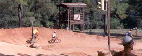 Christian rides the BMX track