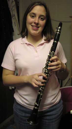 Ms. Gorsuch playing the clarinet