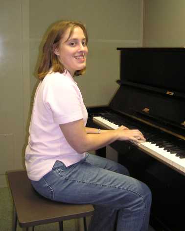 Ms. Gorsuch playing the piano