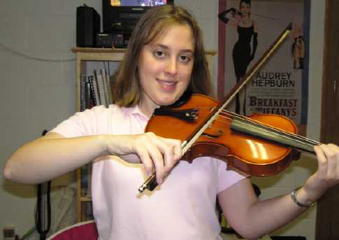 Ms. Gorsuch playing the violin