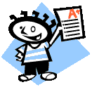 Boy with an A paper