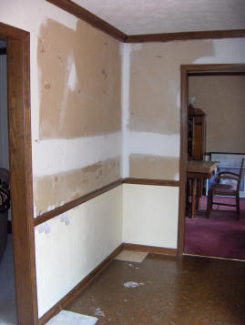 2 layers of cheap wallpaper removed