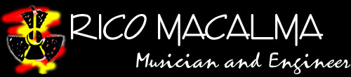 guitar logo: Rico Macalma - musician and recording engineer