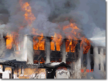Hospital training fire