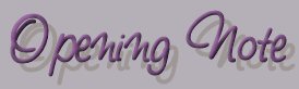 Opening Note