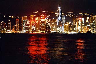 Hong Kong Island Skyline at Night