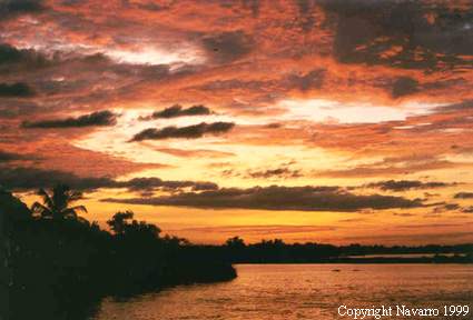 Sun rising over Kwai Noi River
