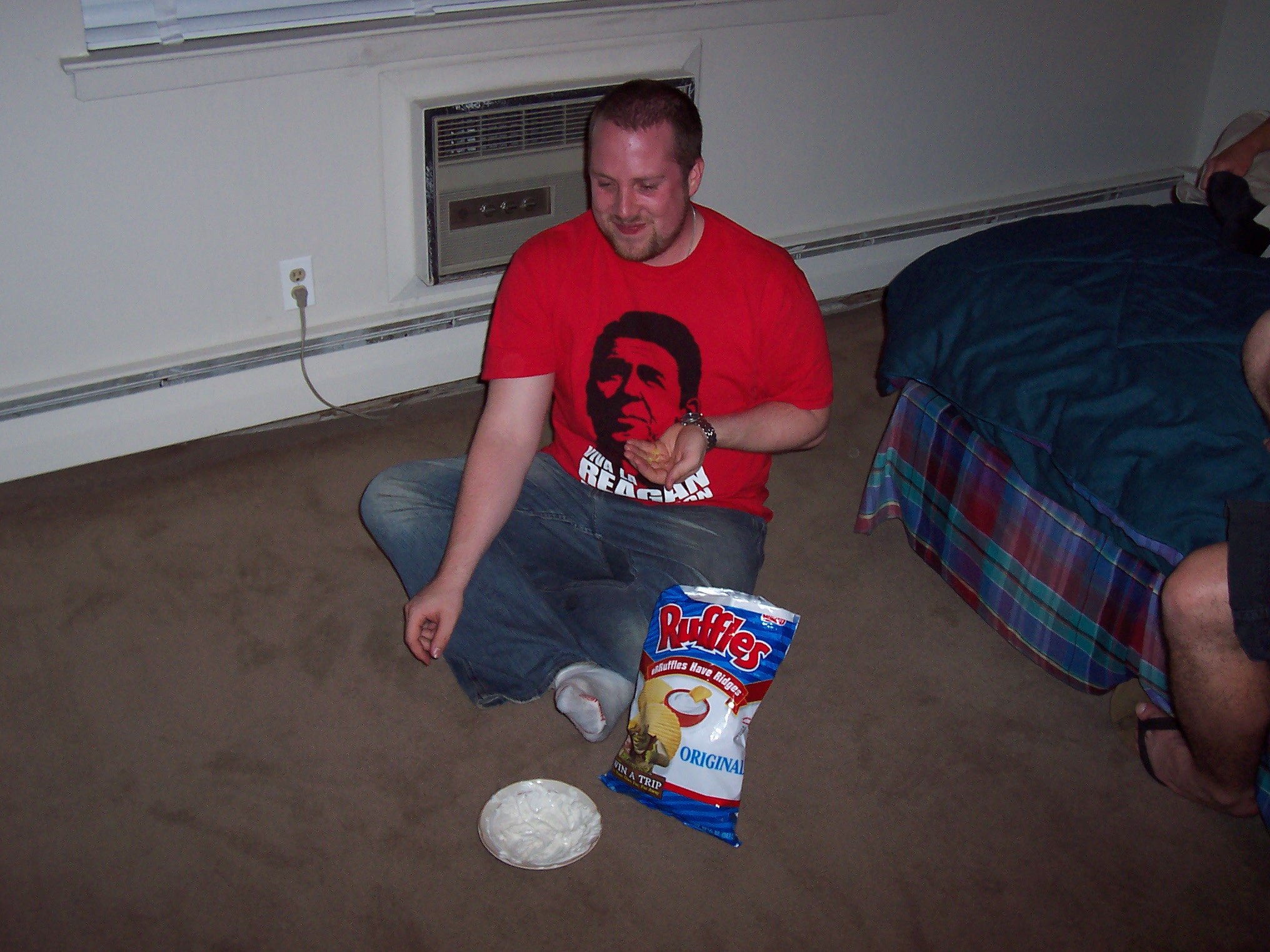 Matthew was particularly fond of that bag of chips.&nbsp; We caught him later taking them into the bathroom with him...what happens at Keith Man Du stays at Keith Man Du!