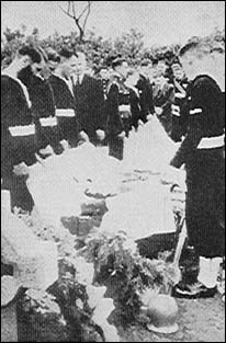 British sailors are buried in China with full military honours.