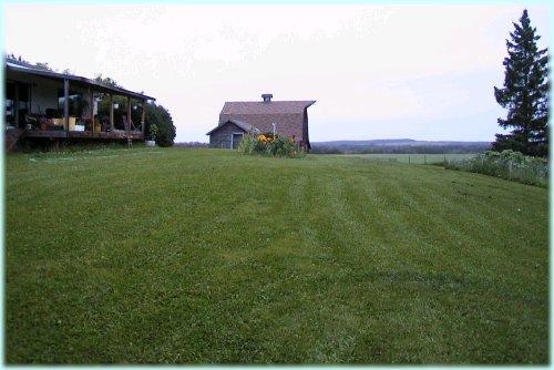 House, lawn, pump house, barn