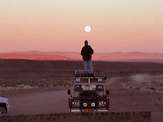 Moon rise at Fish River Canyon