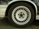 BMW E38 7.5"x16" ET20 rims with 225/50R16 tires. Wheel centercap removed.