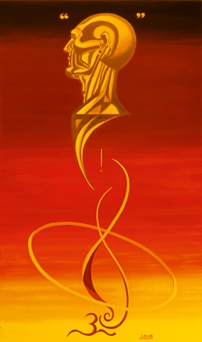 (c) 2000 Robert Kernodle - Ascension Of Reason - abstract human figure painting