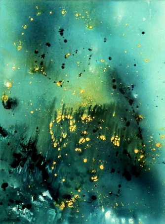 (c) 2004 Robert Kernodle - Aquatherial - fluidism painting