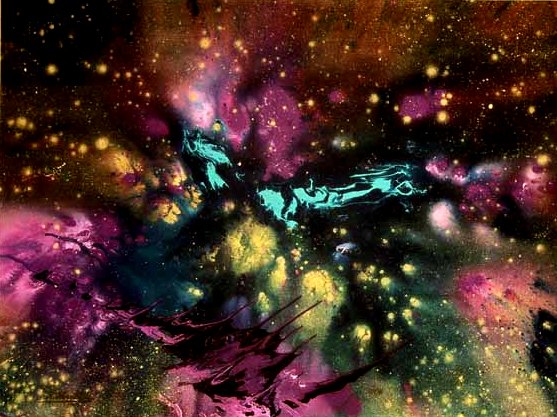 (c) 2004 Robert Kernodle - Nebula - fluidism painting