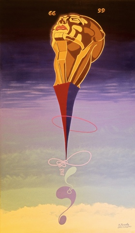 (c)2002 Robert Kernodle - Infinity's Dream - abstract human figure painting
