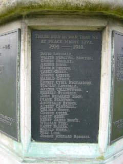 H J Booth Cenotaph Plate