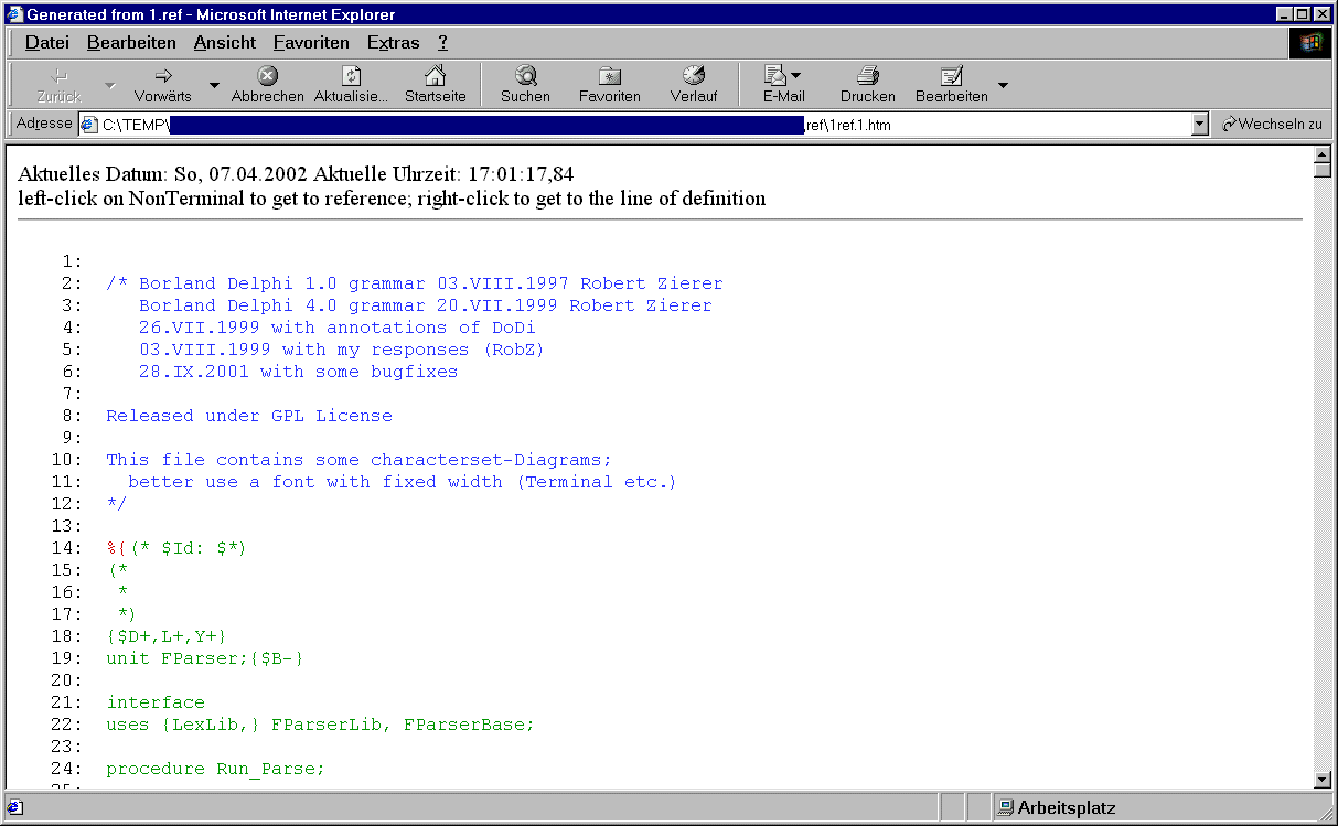 Ref2Html.awk Screenshot #1