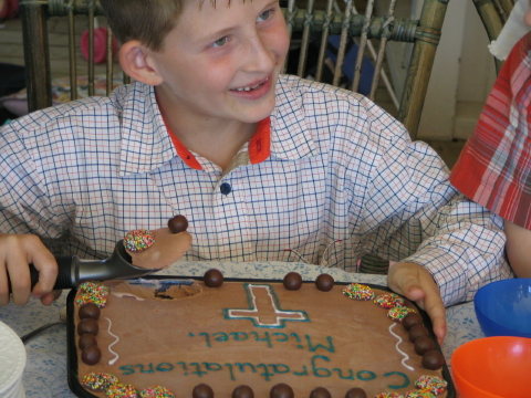 Mikey's first communion