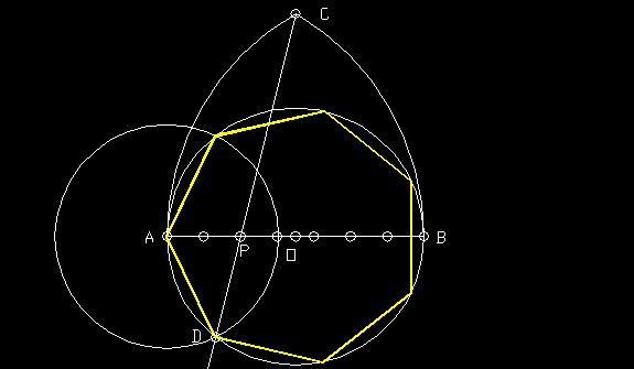 Divide the Diameter into seven parts.